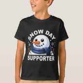 Snow Day Suprter Fun Snowman Design For Winter Lov T-shirt (Voorkant)