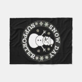 Snow Day Suprter Fun Winter Snowflake Teacher Stud Fleece Deken (Voorkant (Horizontaal))