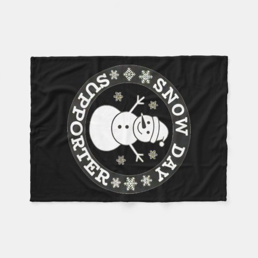 Snow Day Suprter Fun Winter Snowflake Teacher Stud Fleece Deken (Voorkant (Horizontaal))