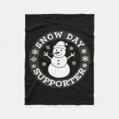 Snow Day Suprter Fun Winter Snowflake Teacher Stud Fleece Deken (Voorkant)