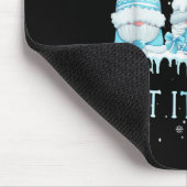 Snow Day Suprter Let It Snow Cute Blue Gnome Xmas Muismat (Hoek)