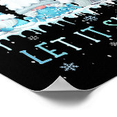Snow Day Suprter Let It Snow Cute Blue Gnome Xmas  Poster (Hoek)