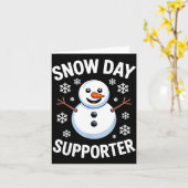 Snow Day Suprter Snow Snowflake Snowman Winter Tea Kaart (Gele Bloem)
