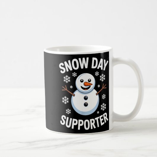 Snow Day Suprter Snow Snowflake Snowman Winter Tea Koffiemok (Rechts)
