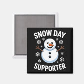 Snow Day Suprter Snow Snowflake Snowman Winter Tea Magneet (Voorkant / Achterkant)