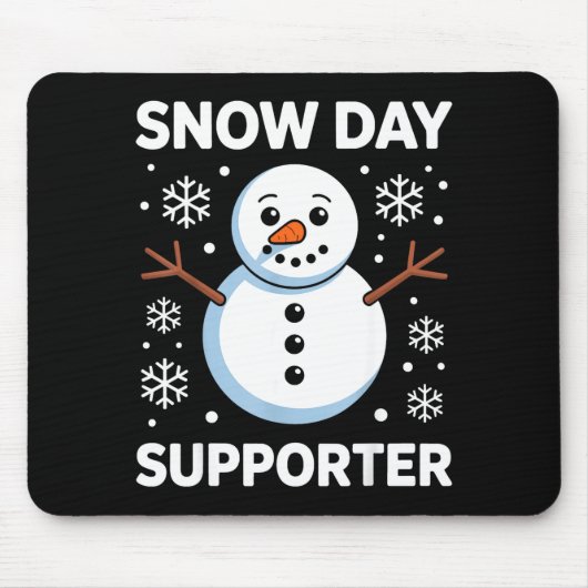 Snow Day Suprter Snow Snowflake Snowman Winter Tea Muismat (Voorkant)