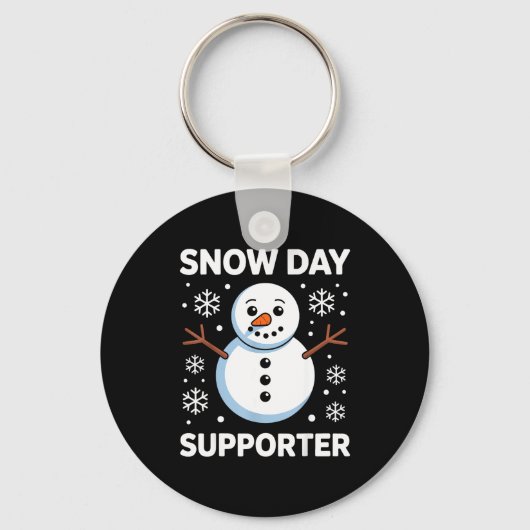 Snow Day Suprter Snow Snowflake Snowman Winter Tea Sleutelhanger (Voorkant)