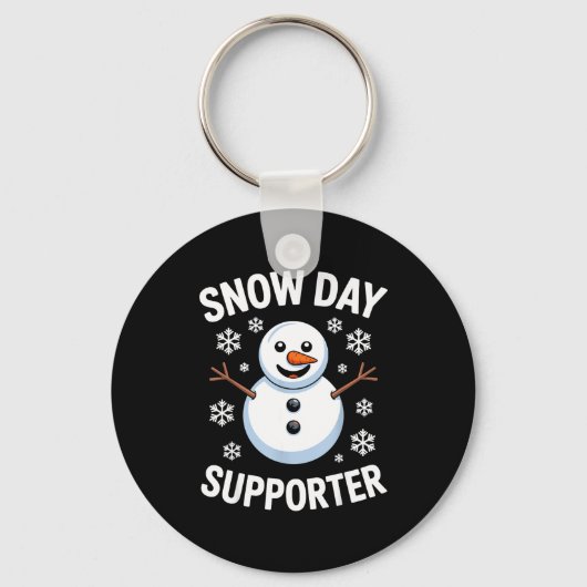 Snow Day Suprter Snow Snowflake Snowman Winter Tea Sleutelhanger (Voorkant)