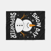 Snow Day Suprter Snowflake Funny Teacher Christmas Fleece Deken (Voorkant (Horizontaal))