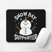 Snow Day Suprter Snowflake Funny Teacher Christmas Muismat (Met muis)