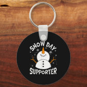 Snow Day Suprter Snowflake Funny Teacher Christmas Sleutelhanger (Voorkant)