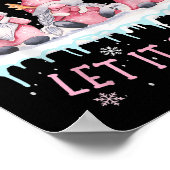 Snow Day Suprter Xmas Holiday Let It Snow Cute Thr Poster (Hoek)