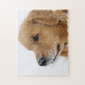 Snow Dog Golden Retriever Legpuzzel (Verticaal)
