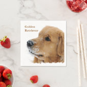 Snow Dog Golden Retriever Servetten (Insitu)