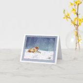 Snow Dog Kaart (Gele Bloem)