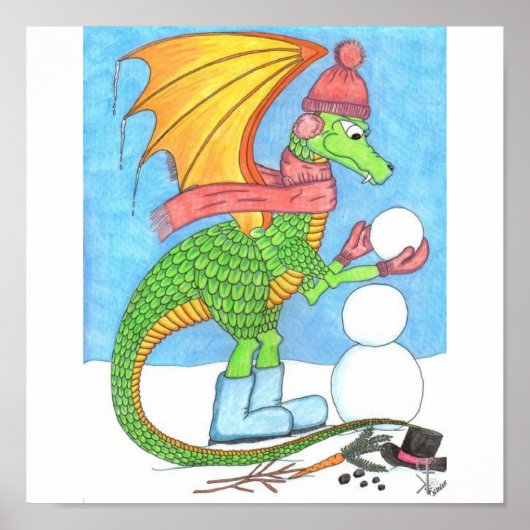 Snow Dragon Poster (Voorkant)