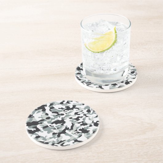 Snow Dust Camouflage Zandsteen Onderzetter (Zijkant)