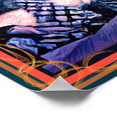 Snow Eagle Full Moon Poster (Hoek)