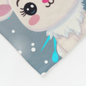Snow Elk Schattige Kawaii Pattern Fleece Deken (Hoek)