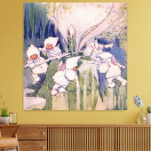 Snow Faeries Making Snow Canvas Afdruk (Insitu (Woonkamer))