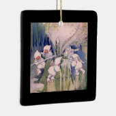 Snow Faeries Making Snow Keramisch Ornament (Rechts)