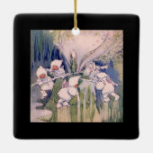 Snow Faeries Making Snow Keramisch Ornament (Achterkant)