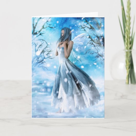 Snow Fairy Wenskaart Kaart (Voorkant)