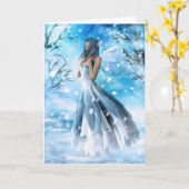 Snow Fairy Wenskaart Kaart (Gele Bloem)