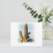 Snow Falling on Saguaro Briefkaart (Staand voorkant)