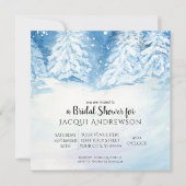 Snow Falling Winter Trees Vrijgezellenfeest | Vier Kaart (Voorkant)