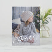 snow - feestkaart kaart (Staand voorkant)