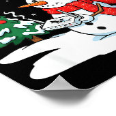 Snow-fi Signal Lost Funny Christmas Snowman Wifi Poster (Hoek)