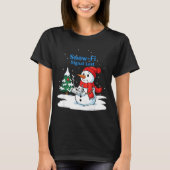 Snow-fi Signal Lost Funny Christmas Snowman Wifi  T-shirt (Voorkant)