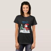 Snow-fi Signal Lost Funny Christmas Snowman Wifi  T-shirt (Voorkant volledig)