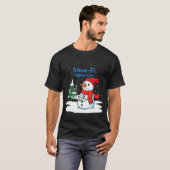 Snow-fi Signal Lost Funny Christmas Snowman Wifi T-shirt (Voorkant volledig)