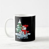 Snow-fi Signal Lost Funny Snowman Christmas Art Koffiemok (Links)