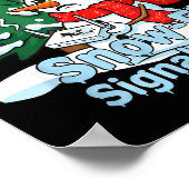 Snow-fi Signal Lost Funny Snowman Christmas Art Poster (Hoek)