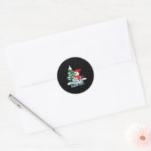Snow-fi Signal Lost Funny Snowman Christmas Art Ronde Sticker (Envelop)