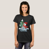 Snow-fi Signal Lost Funny Snowman Christmas Art  T-shirt (Voorkant volledig)