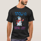 Snow-Fi Signal Lost Funny Winter T-Shirt (Voorkant)