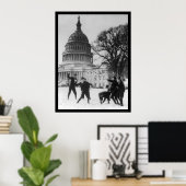 Snow Fight at Capital Washington, DC 1925 Poster (Thuiskantoor)