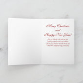 Snow Filled Field winter landscape Merry Christmas Feestdagen Kaart (Binnen)