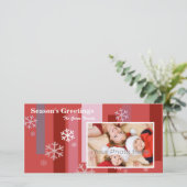 Snow Flake Kerstkaart (Staand voorkant)