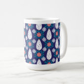 Snow Flake Pattern Coffee Mok (Voorkant rechts)
