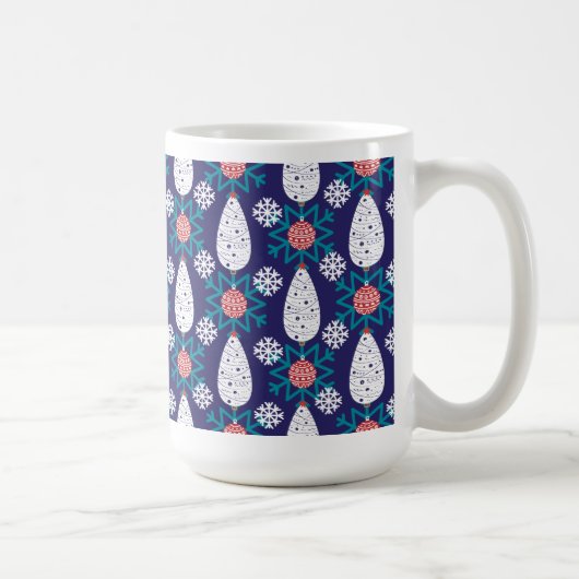 Snow Flake Pattern Coffee Mok (Rechts)