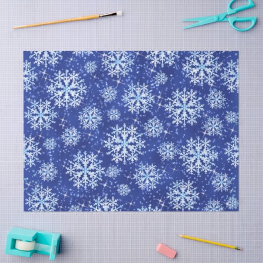 Snow Flakes Blue  Tissuepapier (Craft)