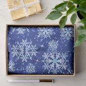 Snow Flakes Blue  Tissuepapier (Geschenk)