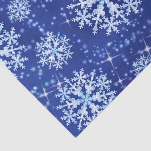 Snow Flakes Blue  Tissuepapier (Detail)
