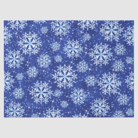 Snow Flakes Blue  Tissuepapier (Voorkant)