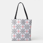 Snow flex Square Flower Print Canvas tas (Achterkant)